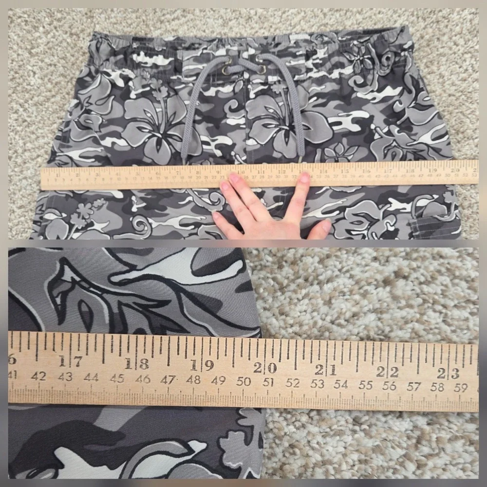 Arizona Jean Co Shorts Mens Small‎ Grey Hawaiian Boardshorts Swim Trunks Pockets